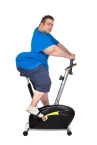 Fat Man in a Static Bicycle